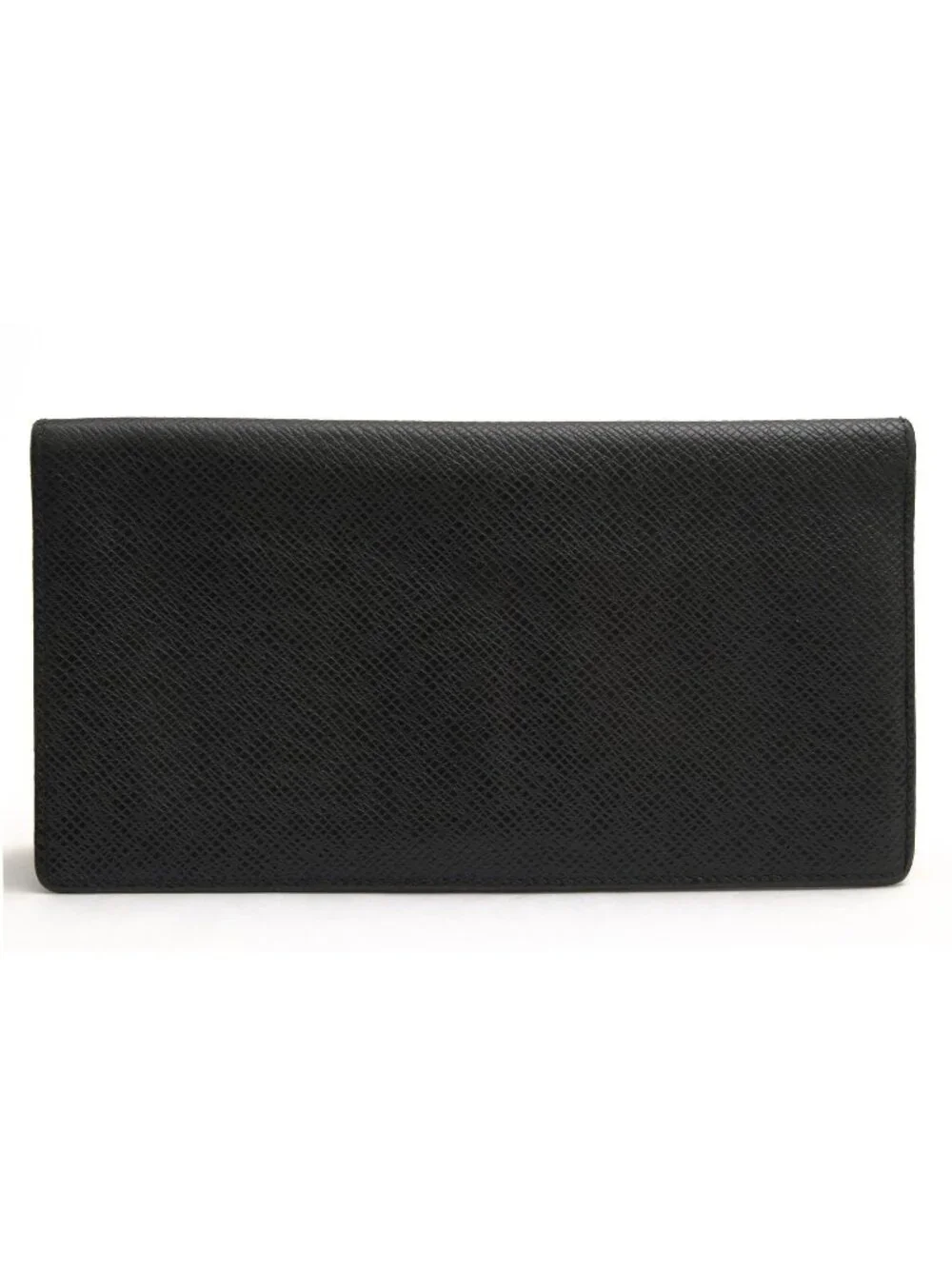 Louis Vuitton Wallet Leather Black Taiga Porto Cartes Credit No Coin Purse